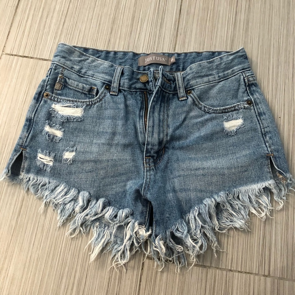 JUSTUSA denim shorts with rips